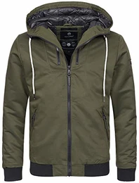 Herren Winter Jacke leichte sportliche Jacke robust wasserabweisend Winddicht B623 [B623-Hunter-Grün-Gr.M]