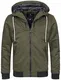 Navahoo Herren Winter Jacke leichte sportliche Jacke robust wasserabweisend Winddicht B623 [B623-Hunter-Grün-Gr.M]