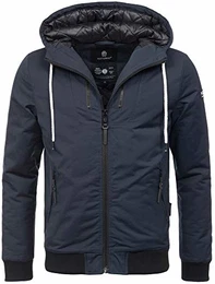 Herren Winter Jacke leichte sportliche Jacke robust wasserabweisend Winddicht B623 [B623-Hunter-Navy-Gr.M]