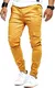 Leif Nelson Herren Jogger Chino Cargo Jeans Hose Freitzeithose LN8071; Größe M; Camel