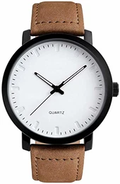 Herren Armbanduhren mit Braun Lederband - Männer Klassisch Großes Gesicht Analogue Quartz Uhr, wasserdichte Mode Casual Business Kleid Uhren mit Datum Kalender Einfaches Design für Herren von VDSOW