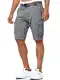 Indicode Herren Monroe Cargo Cargo-Shorts inkl. Gürtel   Bermuda Männer Sommerhose aus Baumwolle Iron M