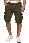 Indicode Herren Monroe Cargo ZA Shorts Army