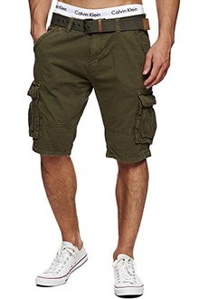 Indicode Herren Monroe Cargo ZA Shorts Army Indicode Herren Monroe Cargo ZA Shorts Army
