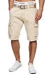 Indicode Herren Monroe Cargo ZA Shorts Fog