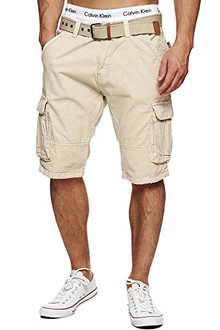 Indicode Herren Monroe Cargo ZA Shorts Fog Indicode Herren Monroe Cargo ZA Shorts Fog