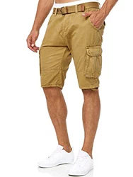 Indicode Herren Monroe Cargo ZA Shorts Khaki