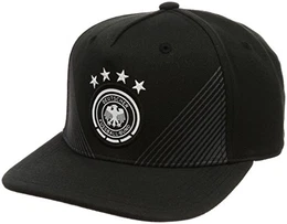 Herren DFB Home Flat Brim Kappe, Black/Dark Grey Heather, OSFM