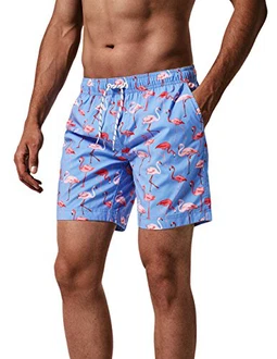 MaaMgic Badehose Herren Schnelltrocknende Badeshorts mit Netzfutter und Verstellbarem Kordelzug