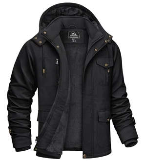 KEFITEVD Herren Wintermantel Parka Jacke