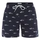 MaaMgic Badehose für Herren Jungen Badeshorts für Männer Schnelltrocknend Surfen Strandhose Surf Shorts mit Mash-Innenfutter MEHRWEG, Navy Blau Fischgräte, M