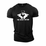 GYMTIER Bodybuilding T-Shirt der Männer Beast Within Blau/Schwarz