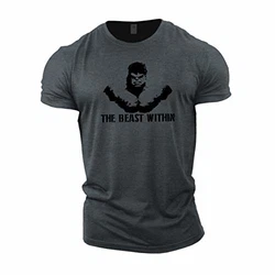 GYMTIER Bodybuilding T-Shirt der Männer Beast Within 