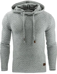 Junshan herren kaputzenpullover oversize hoodies männer sweatshirt Herbst Winter kaputzenpulli 36-48 (hellgrau, 4XL)