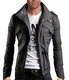 Minetom Frühling Herbst Herren Slim Fit Jacke Übergangsjacke Modern Freizeit Mantel Zip Jacket