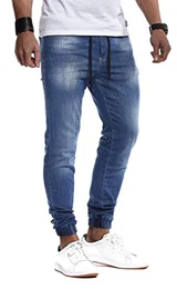 Herren Jeans Hose Slim Fit Denim Blaue graue Lange Jeanshose für Männer Coole Jungen weiße Stretch Freizeithose Schwarze Cargo Chino Sommer Winter Basic LN9940BL Blau W32/L32