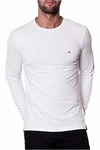 Tommy Jeans Herren Original Rib Langarm Langarmshirt Weiß