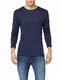 Tommy Jeans Herren Original Rib Langarm Langarmshirt Blau (Black Iris 002) Medium