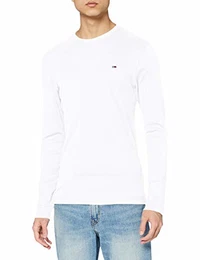 Herren Original Rib Langarm Langarmshirt Weiß (Classic White 100) Medium