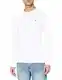 Tommy Jeans Herren Original Rib Langarm Langarmshirt Weiß (Classic White 100) Medium