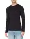 Tommy Jeans Herren Original Rib Langarm Langarmshirt Schwarz (TOMMY Black 078) Medium