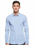 Tommy Jeans Herren Original Stretch Langarm Slim Fit Freizeithemd Blau/LAVENDER LUSTRE Tommy Jeans Herren Original Stretch Langarm Slim Fit Freizeithemd Blau/LAVENDER LUSTRE
