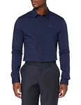 Tommy Jeans Herren Original Stretch Langarm Slim Fit Freizeithemd Blau Tommy Jeans Herren Original Stretch Langarm Slim Fit Freizeithemd Blau