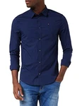 Tommy Jeans Herren Freizeithemd Original Stretch Regulär Slim Fit Blau/Black Iris Tommy Jeans Herren Freizeithemd Original Stretch Regulär Slim Fit Blau/Black Iris