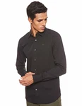 Tommy Jeans Herren Original Stretch Langarm Slim Fit Freizeithemd Schwarz/TOMMY Black 078 Tommy Jeans Herren Original Stretch Langarm Slim Fit Freizeithemd Schwarz/TOMMY Black 078