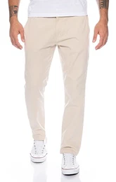 Herren Designer Chino Hose Regular Slim Chinohose RC-390 Sand W32 L32