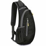 G4Free Leichte Brusttasche Sling Schulter Rucksäcke Umhängetasche Dreieck Pack Rucksack zum Wandern Radfahren Reisen Multipurpose Tagepacks Schwarz