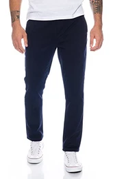 Herren Designer Chino Hose Regular Slim Chinohose RC-390 Navy W32 L32