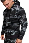 Amaci&Sons Herren Cargo-Style Pullover Sweatshirt Hoodie Sweater Camouflage 4003 Camouflage/Schwarz