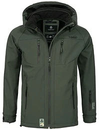 Herren Softshell Funktions Outdoor Ski Regen Winter Jacke Sport B630 [B630-Noa-Grün-Gr.S]