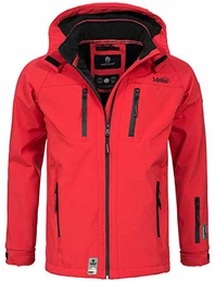 Herren Softshell Funktions Outdoor Ski Regen Winter Jacke Sport B630 [B630-Noa-Rot-Gr.M]