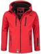 Marikoo Herren Softshell Funktions Outdoor Ski Regen Winter Jacke Sport B630 [B630-Noa-Rot-Gr.M]