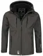 Marikoo Herren Softshell Funktions Outdoor Ski Regen Winter Jacke Sport B630 [B630-Noa-Grau-Gr.M]