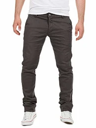 Herren Chino Hose, Modell Dustin, Chinohose by Yzb Jeans, Grau (Iron Gate 193910), W32/L32