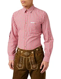 Herren Campos3 Trachtenhemd, Rot (Rot), X-Large