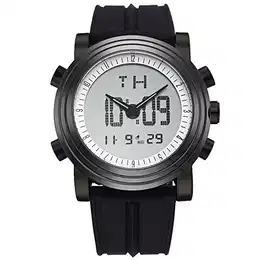 Digitale Herren Uhren Analog LED Multifunktion Sport Armbanduhr mit Alarm Stoppuhr und Kautschuk Armband