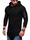 MT Styles Herren Oversize Hoodie Pullover Kapuzenpullover MT-7422 [Schwarz, M]