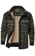 Mr.Stream Herren Thermohemd Flanellhemd Winterjacke Fleecefutter schützendem Innenfutter Holzfällerhemd Arbeitshemd 3251 Green M