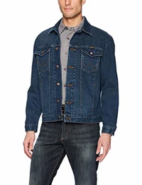 Herren Jeansjacke im Western-Stil Oberbekleidung, Dunkelblau, XL