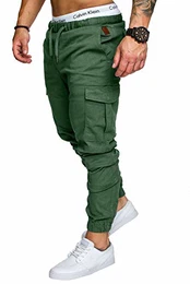 Jogger Cargo Herren Chino Jeans Hose 7001 Khaki W32
