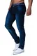 Leif Nelson Herren Jeans Hose Slim Fit Denim Blaue graue Lange Jeanshose für Männer Coole Jungen weiße Stretch Freizeithose Schwarze Cargo Chino Sommer Winter Basic LN303 Blau W32/L32