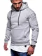 Rello & Reese Hoodie Bike-Style Camouflage Pulover Kapuzenpullover R-845 [Grau, M]