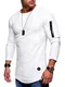 MT Styles Herren Oversize Sweatshirt Pullover Hoodie MT-7310 [Weiß, M]