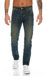 Lorenzo Loren Herren Jeans Hose Denim Regular-Fit (LL32) DirtyWash (LL387)