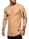 MT Styles Herren Oversize Sweatshirt Pullover Hoodie MT-7310 [Beige, L]