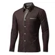 Rmine Herren Langarm Hemd Bügelleicht für Freizeit Business M-4XL (Braun, M)